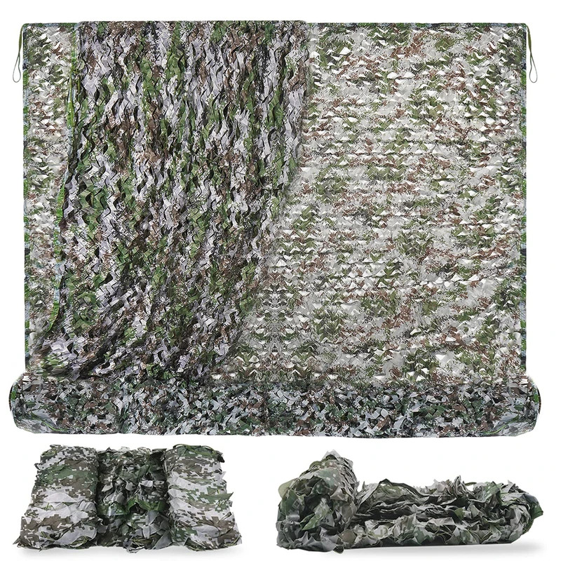 Hunting And Camping In Forest - Camouflagenet, boscamouflagenetrol, jachtverhullingsnet, geschikt voor kamperen,