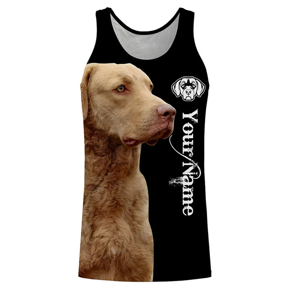 Hunting Dog Outdoor - Gepersonaliseerde tanktop voor hondenliefhebbers, 3D-print, portretten