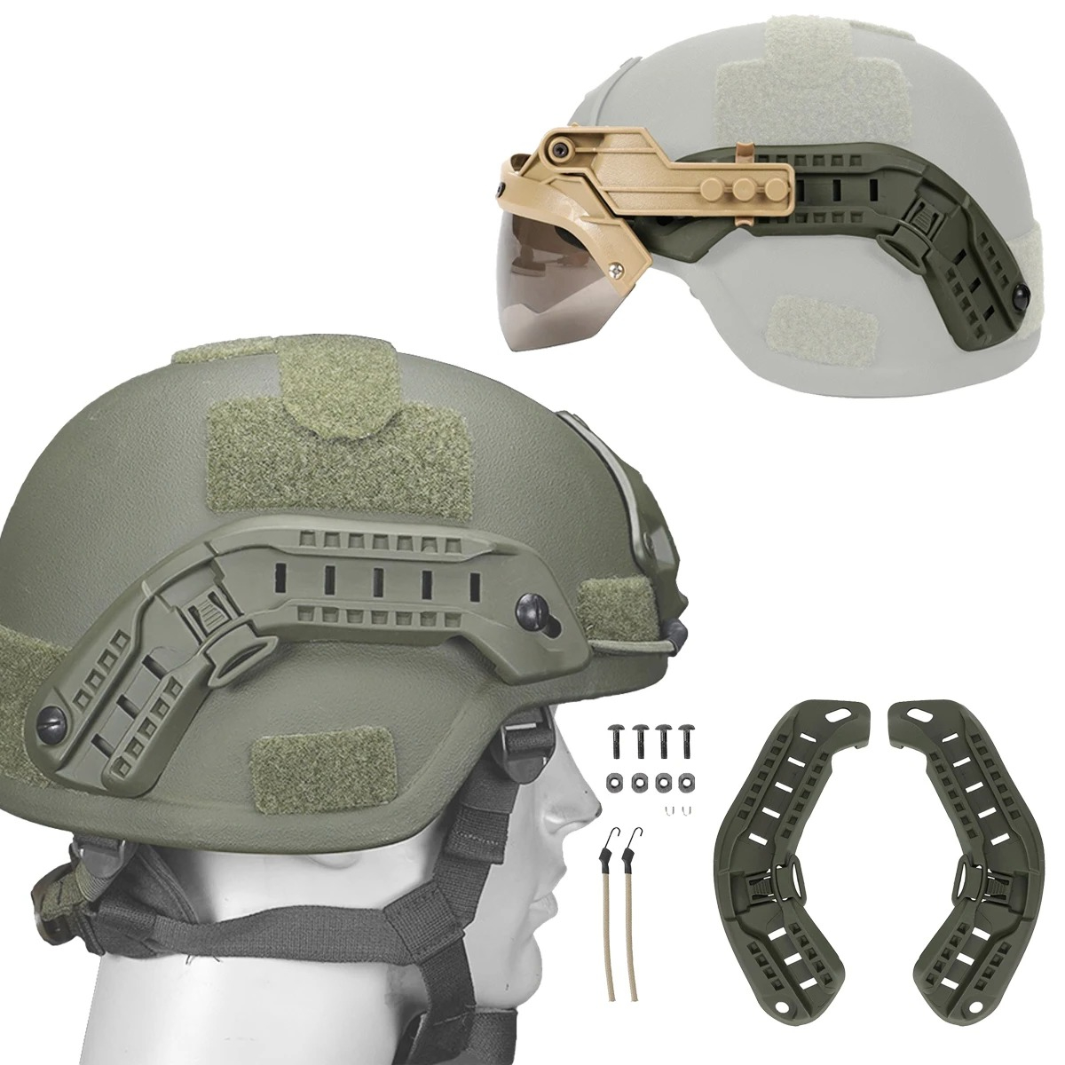 Outdoor Hunting Guide - Tactische MICH2000 Helm Zijgeleiderail 1 Set