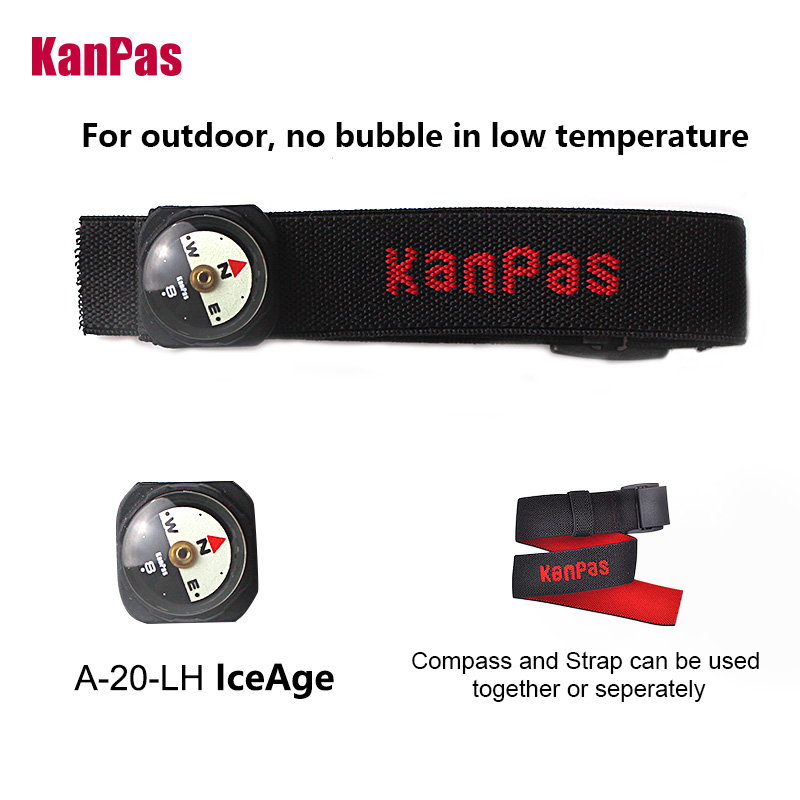 Outdoor Hunting Guide - KANPAS ICEAGE Kompas met polsbandje Tasriem