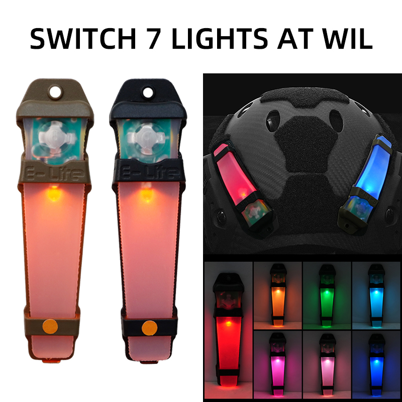 Qc Hunting & Outdoor Sports Photos - BOOIU Tactisch Helmlicht Zevenkleurig Veiligheid Knipperlicht