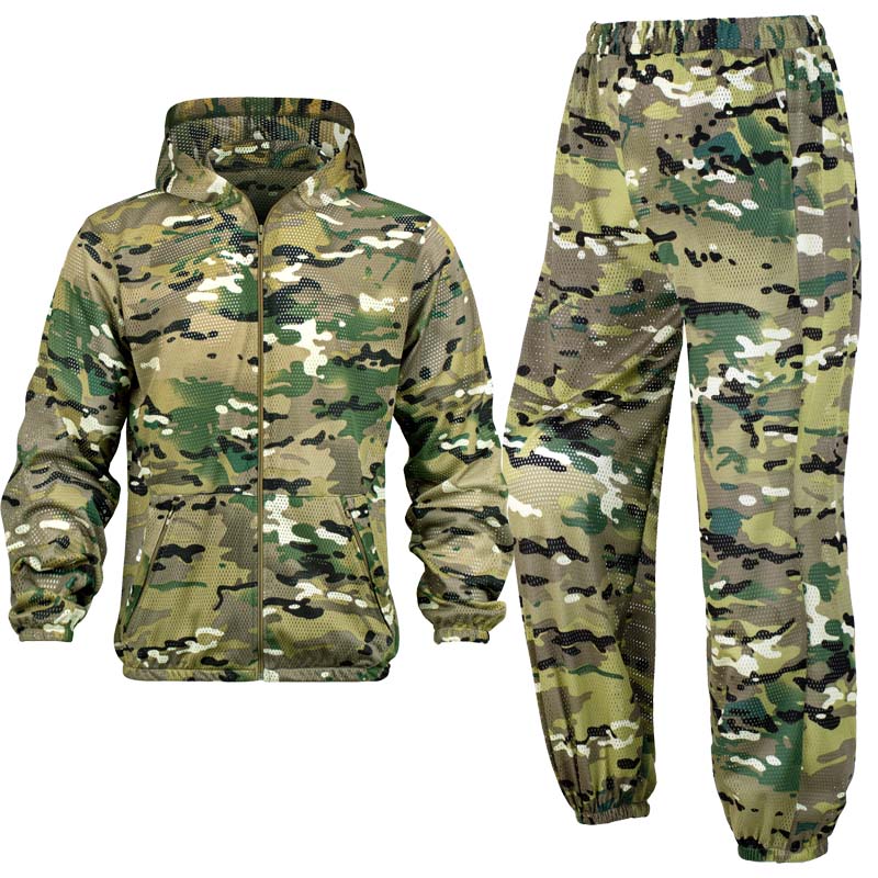 Hunting Outdoor Apparel - Zomerse koele mesh camouflagepak met capuchon,