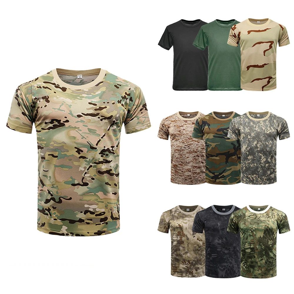 Hunting Outdoor Shirts - Familie-matching camouflage T-shirt met ronde hals