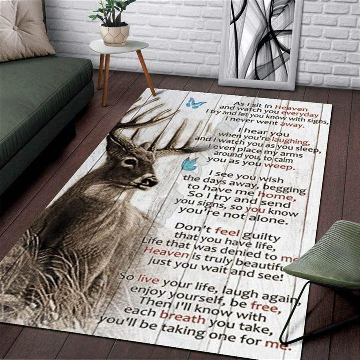 Hunting Outdoor Mat - Hertenjacht Area Rug 3D-geprint vloerkleed Vloermat