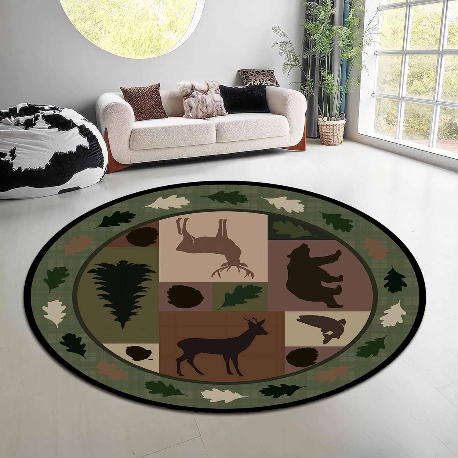 Vintage natuur bos rond tapijt - Hunting Outdoor Mat recensie en prijs